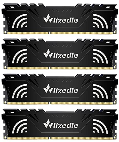 Wlizedle RAM 32GB Kit (4x8GB) DDR3 1333MHz CL9 UDIMM PC3-10600 240-Pin 1.5V Non-ECC Unbuffered 2Rx8 Dual Rank Upgrade Computador Memória (Negro)