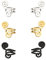 3 Paar Akupressur-Ohrringe, Kupressur Ohrringe Ohrmanschette Clip Nicht Durchstochene Ohr Ohrringe für Damen Herren (Schwarz, Silber, Gold)