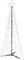 vidaXL Albero di Natale a Cono Bianco Freddo 200 LED 70x180 cm