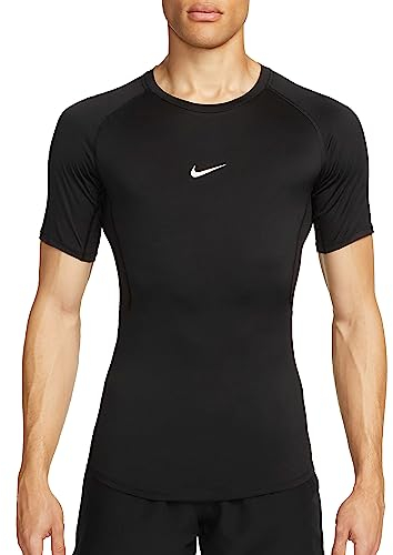 NIKE FB7932-010 M NP DF Tight TOP SS Sweatshirt Men's Black/White Size XL
