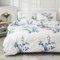 Herside Flowers Duvet Cover Set King Blue White Floral Bedding Blue Pink Flowers Printed Country Style Bedding Sets 1 Microfibre Quilt Cover 2 Pillowcases (Blue, King), TJ-YHTW-001