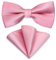 AUSUAYA Set di papillon e fazzoletti da taschino, unisex, design papillon e fazzoletto da taschino, per Business Formal Tuxedo o matrimonio MB-T8, Colore: rosa., Taglia unica