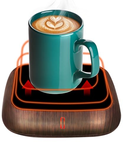 MQFORU Chauffe Tasse à Café, 3 Températures Chauffe-Tasse électrique, 6H Arrêt Automatique Bougie Plaque Chauffante pour Café, Thé, Cire De Bougie