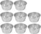 Moules à Pudding Carriere 8 Pièces Argenté Rond Classique à Induction pour Cupcakes et Muffins, Moule à Gâteau, BAKING_PAN, Acier Inoxydable, 8 Cups, Oven & Dishwasher Safe, Anniversaire