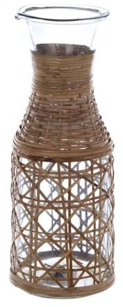 Blanc Mariclò Caraffa in vetro e rattan Tosca Shabby country chic 1300 ml