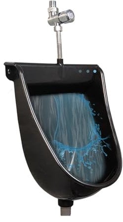 Großes Outdoor-Wasserloses Urina für Männer,Kunststoff-Badezimmer-Spritzwassergeschützte Spül-Urinale mit Spülventil,Wandmontierter Urin-Umleiter Outdoor-Camper-Urinale tragbares Männer-Urinal