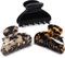 FSMILING lot de 3 petites pince cheveux femme pince a cheveux, 6.5cm pinces à cheveux pour femmes antidérapante pince cheveux crabe écaille de tortue leopard noir