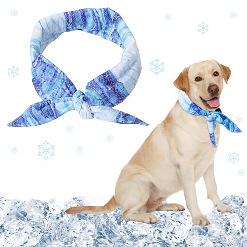 Kühlhalsband für Hunde, Hundehalsband Kühlend, Hunde Halstücher Kühlend, Kühlendes Halstuch für Hunde Kühlhalsband Bandana Atmungsaktiv Wärmeableitung Bandana Hund Geeignet für Kühlhunde im Sommer