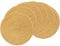 SCF2017 Lot de 6 Sets de Table Ronds en Plastique Tissé Kaki 18 cm, Sous Assiette de Table