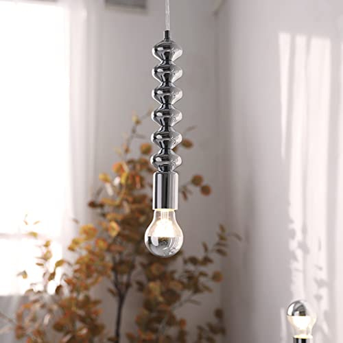 SSNCcNC LED Hängeleuchte Vintage Klassisch Pendelleuchte Nordic Modern Minimalismus Esstisch Schlafzimmer Nachttisch Runde Kugel Chrom Pendellampe E27 Kronleuchter Hängelampe Esszimmer Loft Küche