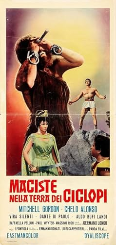 Maxi-Poster Atlas im Land der Zyklopen 01, Wandkunst, Heimdekoration, Filmposter, Leinwand, Film, Kino, Retro, Vintage, Kult, klassisch, Nostargic, Saga, moderner Nachdruck, wir drucken jedes Poster