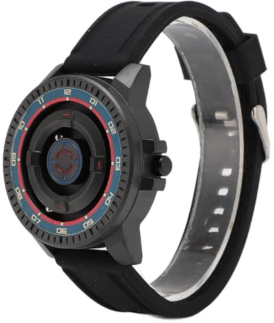 Brrnoo Magnetische Suspensionsuhr, Coole Unisex-Armbanduhr für Paare, Coole Unisex-Quarz-Armbanduhr für Paare mit Schwarzem Gehäuse, Uhren für Sie und Ihn für Männer und Frauen
