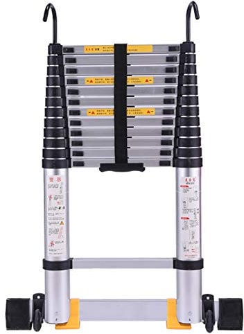 Telescopic Ladder,Extendable Ladders,Ladders Extendable,20ft/ 17.7ft/ 16ft/ 15ft/ 12.5ft/ 11ft/ 8.9ft Tall Telescoping Ladder with Hooks, Extension Telescopic L