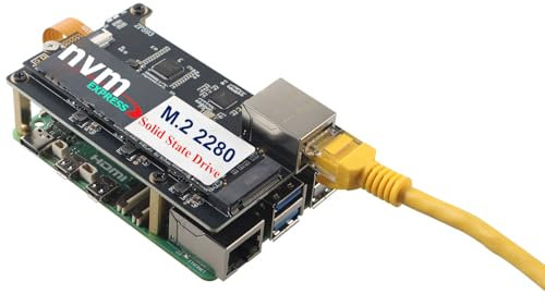 ZDE ZP593 PCIe to 2.5G Ethernet Network Port PCIe to M.2 Key M NVMe SSD Hat Adapter Expansion Board for Raspberry Pi 5 Support M.2 NVMe 2230 2242 2260 2280 SSD