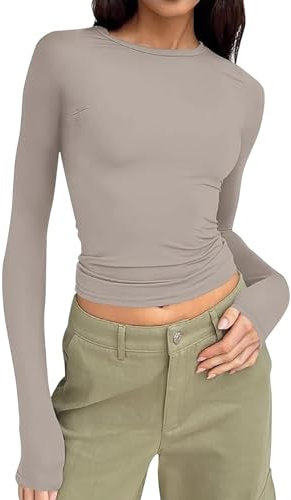 Sale Angebote Tagesangebote Damen Pullover Herbst Damen Langarmshirt 3Er T Shirt Aubergine Damen Cold Shoulder Bluse Damen Basic Tshirt Damen Braun Schulterfrei Oberteil Damen Letzte Bestellung