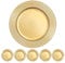 Murago - 6er Set Platzteller ca. 33cm Kunststoff goldfarben - glänzende Unterteller für Teller Dekoteller Kerzenteller goldene Dekoration für Hochzeit Weihnachten Tischdeko