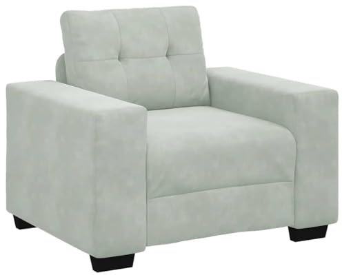 vidaXL Sessel Hellgrau 60 cm Samt