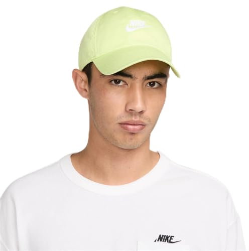Nike Club Unstrukturierte Futura Wash-Cap, Lt Lemon Twist/White, FB5368-736, L/XL