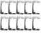 ZAMETTER Socket Wall Plate Gasket Metal Flush Mount Wall Plate Spacers Flush Fit Device Leveling Plates(Silver)