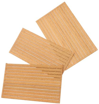 Yardwe 80stücke Teiliges Mini Holzstreifen Aus Massivem Teakholz Für DIY Bootsboden Robustes Für Segelboot Modellbau Und Puppenhaus Bodenbeläge Einfach Zu Montieren Langlebig