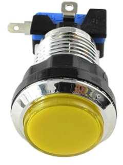 Botones Arcade LED - Pequeño Botón Pulsador Plateado Para Máquina Arcade | Suministro De Juegos Resistente A Caídas Para Adultos, Niños Y Niñas