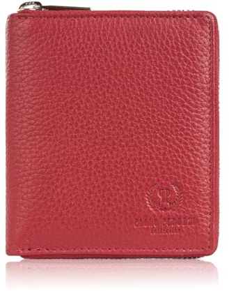 Damen Leder Geldbörse Tiefrot RFID Paolo Peruzzi T-139-RD, Red, midi