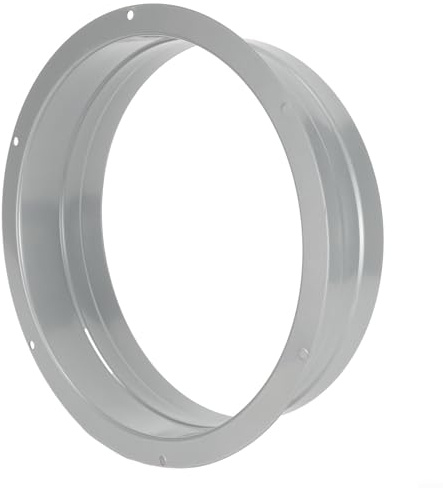 ZWEquipint Metall-Flansch-Entlüftungsrohrverschraubung, Wandmontage, Luftk-Anschluss, runder Lüftungsanschluss-Adapter, mit mehreren Durchmessern 75, 200 mm (200 mm)