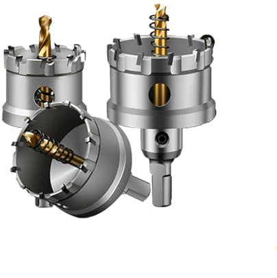 Foret de scie cloche polyvalent en carbure de tungstène – Coupe le métal dur, l'acier inoxydable, le fer, le bois et le plastique (100 mm)