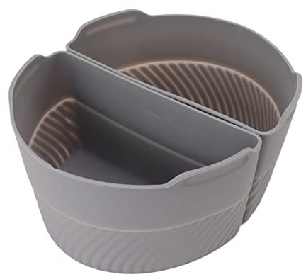 Yinhing Silicone Slow Cooker Liner, Compatible With Crock Pot 6QT, Allows Cooking Two Different Meals At Once Time, Reusable Kitchen Accessories (Grey)