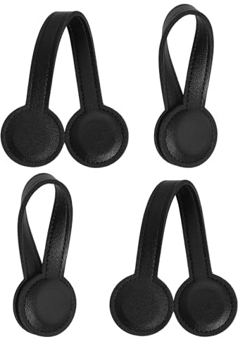 Rieoany 2 Porta Asciugamani Cucina, Appendi Asciugamani Magnetico in Pelle, Ideale per Bagno, Cucina e Accessori da Bagno, Clip per Asciugamani in Pelle Magnetica