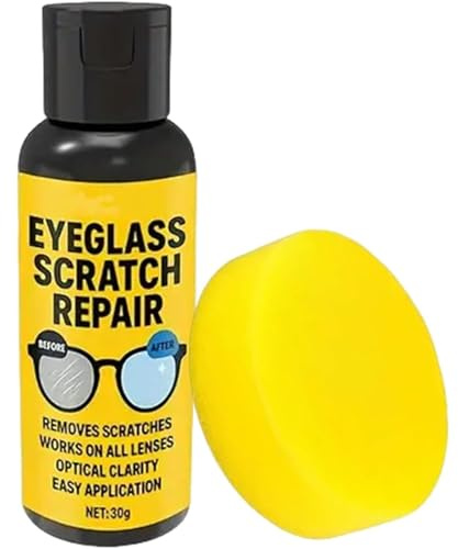 Brillenglas Reparatur Spray, Glasspray Zum Entfernen Von Kratzern, Glas politur Gegen Kratzer im Glas, Brillen Reinigungsspray, für Brillen glass Kratzer, Spiegel und Fenster (1 Stück)