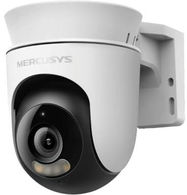 Mercusys MC500 | 1080P utomhus säkerhetskamera | 360° vision | färgat mörkerseende | intelligent spårning | IP65 väderbeständig | microSD och molnminne | SmartThings