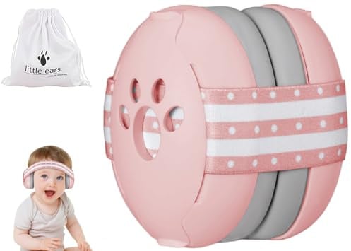 GUKOY Cuffie Antirumore per Neonati e Bambini Piccoli Fino a 36 Mesi, Protettori Acustici per Neonati, Migliora il Sonno in Viaggio, Previene i Danni Dell’udito