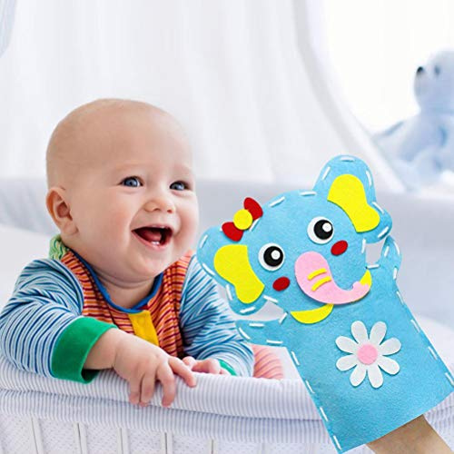 VBESTLIFE Näh-Handpuppen-Bastelset für aus Filz, 8 Dschungelfreunde-Puppen Zum Spielen, Geschichtenerzählen, Leicht und Umweltfreundlich, Geeignet für Schulklassen, DIY-Projekte (Mehrfarbig)