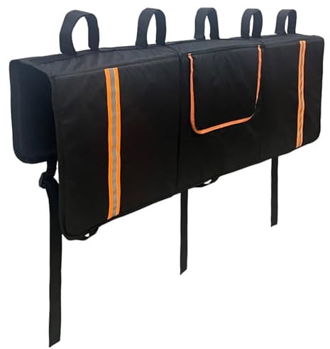 Housse de hayon de vélo Pickup - Coussin de sécurité réfléchissant - Protection de vélo de camion - Protection de hayon arrière - Support de vélo d'extérieur - Housse de hayon rembourrée