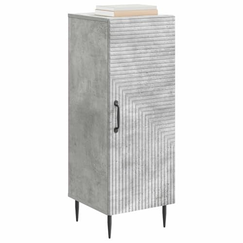 vidaXL Sideboard Betongrau 33 x 34,5 x 89,5 cm Holzwerkstoff, Vintage rechteckiger Sideboard, stylische Aufbewahrung, moderner Esszimmer-Schrank, Coole Ergänzung, Raumorganisator