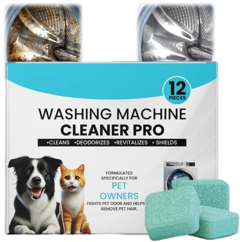 12PCS Washing Machine Cleaner,Washing Machine Cleaner Tablet,Tablette Nettoyant Lave Linge Puissant,Pastille Lave Linge Anti Calcaire, Détartrant Lave Linge, Nettoyeur Machine a Laver