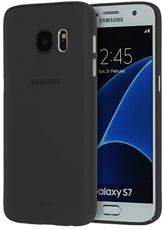 doupi UltraSlim Hülle kompatibel für Samsung Galaxy S7, Ultra Dünn Fein Matt Handyhülle Cover Bumper Schutz Schale Hard Case Taschenschutz Design Schutzhülle Hardcase, schwarz