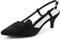 Greatonu Women's Pointed Toe Slingback Dress Court Shoes, Black Bowtie - 6 UK