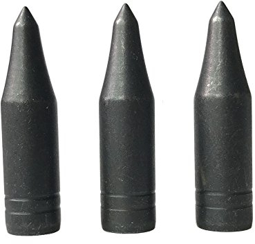SHARROW 24 Stück 8mm Bogenschießen Jagd Pfeil Tipps Jagdspitzen Pfeilspitze Edelstahl Pfeilköpfe (Schwarz)