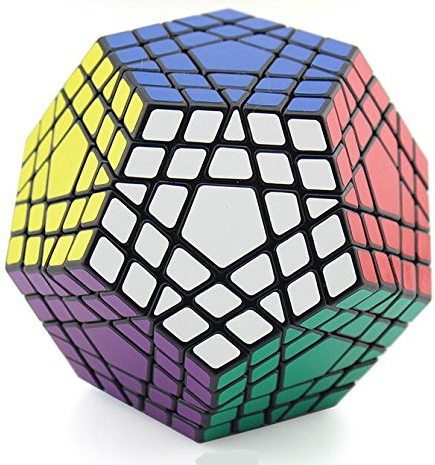 Oostifun Shengshou FunnyGoo 5 x 5 12 Oberfläche Gigaminx Megaminx Magic Cube + EIN Würfel Display-Ständer (schwarz)
