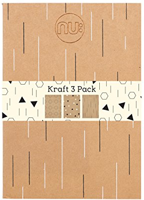 Nu: nu003868 Kraft A5 Vereitelt Notebook (Pack von 3)