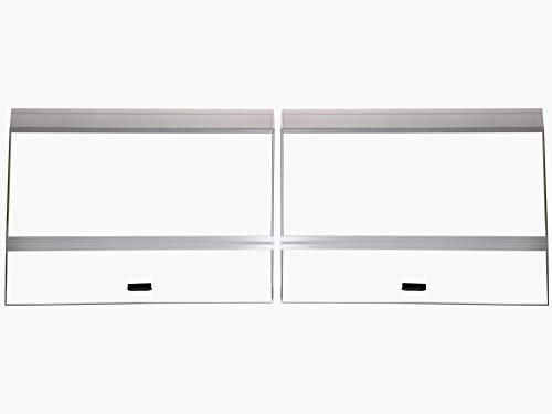 H2Pro Lot de 2 auvents en Verre pour Aquarium Marineland Perfecto de 222 x 45 cm (Chaque pièce Mesure 57,6 x 43 x 0,4 cm)