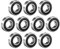 sourcing map 10 Stück 6002RS Rillenkugellager Kugellager Kohlenstoffstahl Hartstahl Z1 Doppelt Abgedichtet Skateboard Lager 15mmx32mmx9mm
