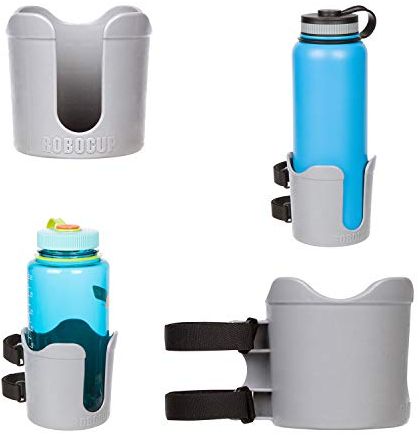 ROBOCUP Plus, (Gray), Add-On Accessory XL Extension Cup Holder, Larger Drink Capacity, Perfect for Boats, Golf Carts, Walkers, Wheelchairs and Work. Made in USA (Includes 1)