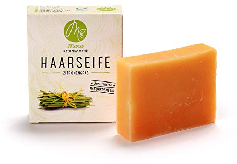 Mara Haarseife Zitronengras, Naturkosmetik, vegan, Bio-Naturseife, handgemacht, Haarpflege, 1x90g