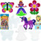 HAMA Bügelperlen-Bastel-Set midi-Stift-Platten-Set midi Märchenwelt Prinzessin + Pegasus + Blume + Schmetterling + Bügelperlen #2