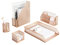 Blu Monaco 6 Piece Rose Gold Desk Organizer Set - Desk Sets- Office Set- Rose Gold Desk Accessories - Desktop Organization