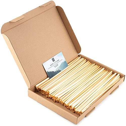 Pajitas de trigo | Pajitas de trigo | Pajitas de heno natural | 100% biodegradables | 100% naturales | Sin BPA (200)