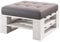 sunnypillow Palettenmöbel Europaletten Indoor und Outdoor Lounge Gartenmöbel Holz Gartenmöbel Set Lounge Möbel Terrasse Balkon Loft Stil Paletten | Weiß Hocker 80 x 60 cm Höhe : 30 cm
